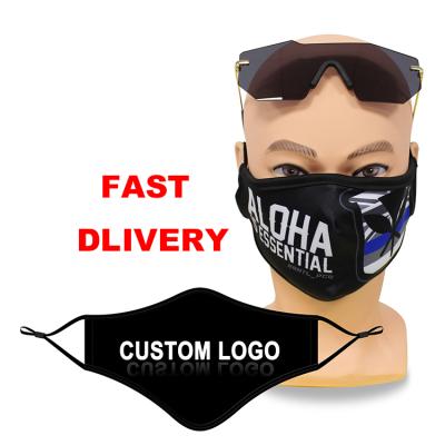 China Wholesale Custom Face Maskes Party Maskes Polyester Cotton Cloth Winter Christmas Designer Logo Washable Reusable Sublimation Fashion Smoke Screen for sale