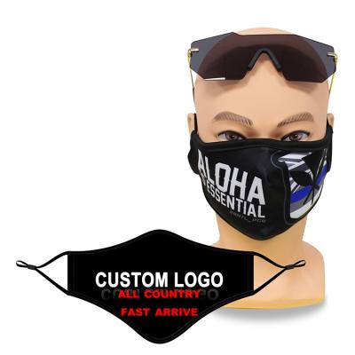 China Smoke Screen Wholesale DIY Sublimation Blank Layout Custom Design Cotton Face Reusable Anti Pollution Anti Water Black Maskes for sale