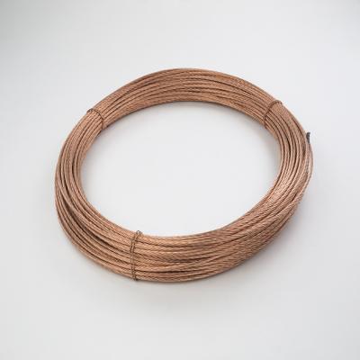 China Industrial Bare Stranded Pure Copper Conductor Oxygen Free DC/ICC Ground Copper for sale