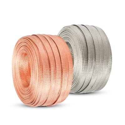 China Good Performance Copper Wire Grounding Braided Copper Grounding Strips for sale