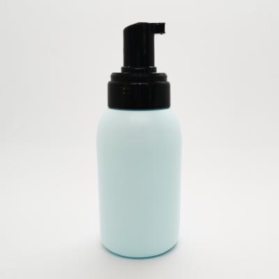 China 300ml Liquid Soap Bottle Empty Cylinder Plastic Foam PE Foam Bottle Round Liquid Soap Sanitizer Bottle 10oz for sale