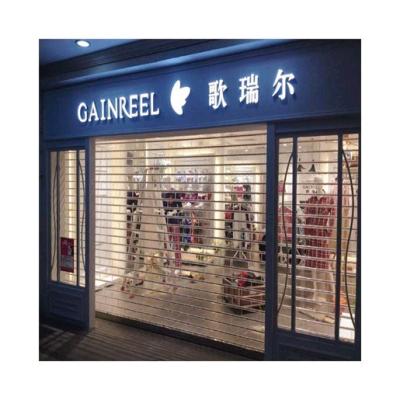 China High Quality Commercial PC Automatic Crystal Rolling Door For Shop Transparent Clear Perspective Window Display Clear for sale