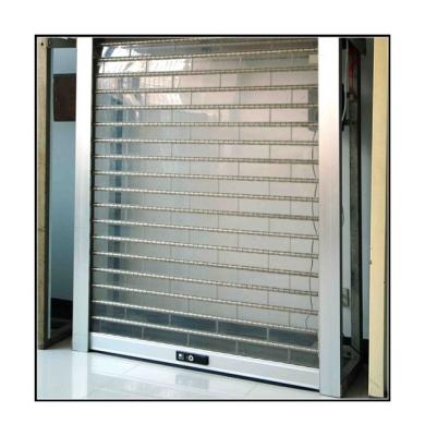 China Clear perspective roller commercial transparent shutter door automatic clear polycarbonate sheet roll up door for sale