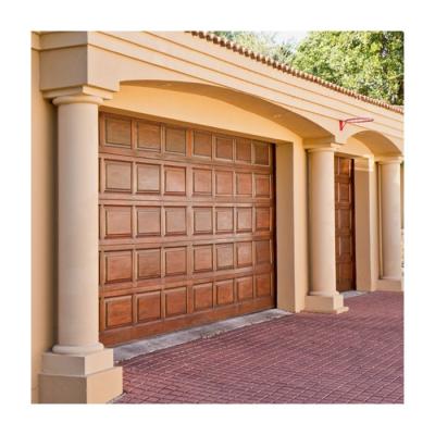 China Windproof Double Panel Overhead Sectional Garage Door With Top Hardware Parts for sale