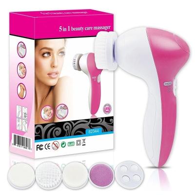 China Lowest Price China Face Wash Machine 5 Brush Heads Drinkable Massage Clear Vibrating Skin Cleanser Mini Sonic Facial Brush for sale