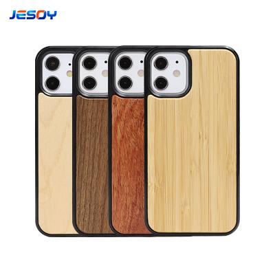 China Real Bamboo Wood Mobile Cases Custom Plain Tpu Shockproof Blank Wooden Phone Case For Iphone 12 13 pro max for sale