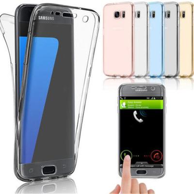 China JESOY Colorful / Fashionable Full TPU Case For Samsung Galaxy S7 Edge Cell Phone Crystal Clear Cover Case 360 for sale