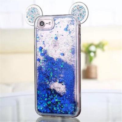 China 2017 Liquid Micky ear phone case JESOY mickey glitter soft tpu back cover phone cover for iphone 7/7plus case for sale