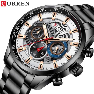 China Auto Date Curren 8391 Latest Reloj Quartz Watches For Men 2021 Curren Luminous Steel Waterproof Watch for sale