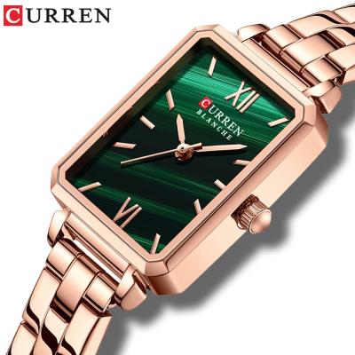 China Water Resistant Curren 9082 Luxury Classic Ladies Quartz Hand Watch Square Small Dial Curren Watches For Women for sale