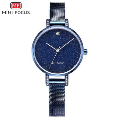 China Water Resistant Mini Focus MF0160L Luxury Stainless Steel Watches Band Water Resistant Wrist Watch Women Small Lady zu verkaufen