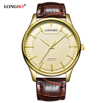 China LONGBO 80301 Alarm Men Women Quartz Wrist Watch Fashion Strap Couples Watch Casual Waterproof Watches zu verkaufen