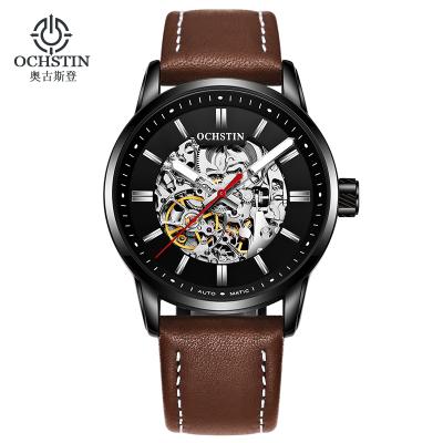 China OCHSTIN 62001B Brand Automatic Mechanical Analog Mens Leather Watches Te koop