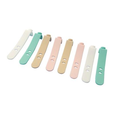 China Behind Doors/On Walls Wholesale Smart Flexible Silicone Food Ties Multi-Use Household Bag Reusable Silicone Cable Ties Silicone Band for sale