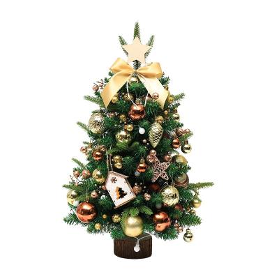 China Wholesale New Style PE PVC Office Christmas Tree Small Mini Artificial Indoor Home Decoration for sale