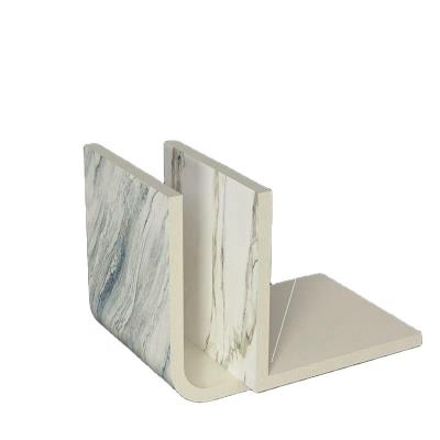 China Modern Interior Decoration 150mm Width Plastic Sheet Wall Paneling with Marble Finish for sale