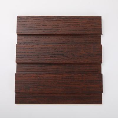 China Mordern Waterproof WPC Laminated Fluted Flat Wall Solid Panel for Indoor Decoration for sale