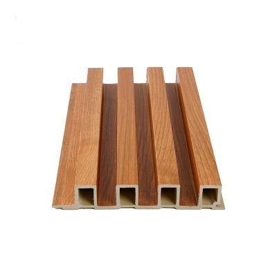 China Six-Groove WPC Wall Panel Modern Design With Fluted Slat And Nano Effect Surface for sale