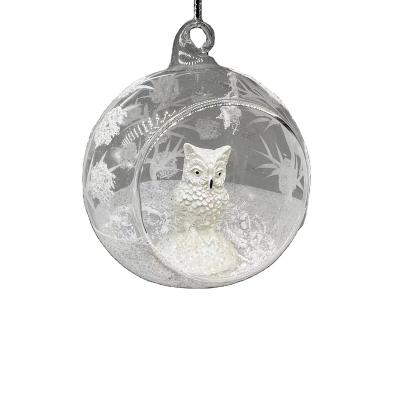 China Hand Painted Hanging Glass Tree Balls Christmas Item Hand Painted Glass Ball Custom Type for sale