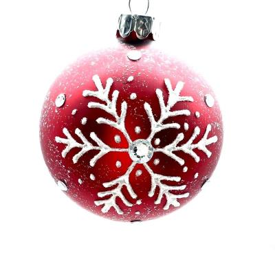 China Personalized Luxury Handmade Advanced Combination Glass Ball Glass Balls Christmas Ornaments for sale