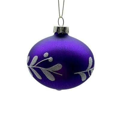 China Low Cost Transparent Glass Hand Blown Glass Ball Christmas Tree Hanging Ornaments for sale