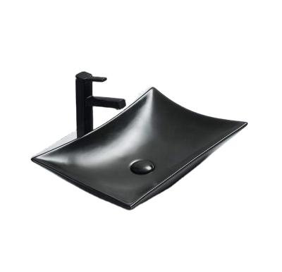 China High Tempreture 1st Times Gloss Ceramic Sanitary Ware No Firing Faucet Basin Matt Color Table Top New Dining Room No Hole Bathroom Sinks for sale