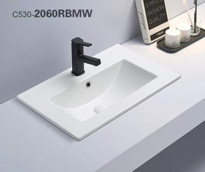 China Matte White Ceramic Bathroom Vanity Sink High Tempreture 1st Firing Times UK Bathroom Vanity Sink Gloss Gloss PATE Sanitary Ware Manufacturer for sale