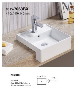 China High 1st Tempreture Times Firing Chandelier PATE Hotel Washroom Wall Hung Ceramic Sink Wall Mounted Bathroom Basin for sale