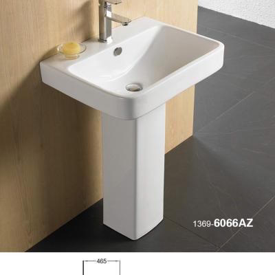 China Western Style North America PATE Glaze Firing Times High Tempreture 1st Ceramic Hand Sink Bathroom Sanitary Ware White Porcelain Pedestal Sink for sale