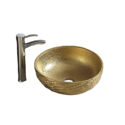 China Mexican Copper Sink High Tempreture 1st Times Firing Glaze Paste Porcelain Ware Hand Sanitary Ceramic Bathroom Sink Bathroom for sale