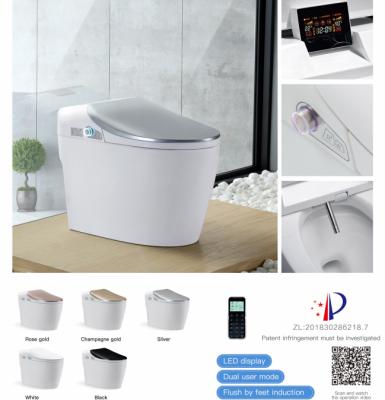 China Automatic Operation PATE No Water Pressure Ceramic Intelligent Hidden Water Tank Interior Smart Lavatory for sale