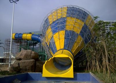 China Big Speaker Amusement Park Equipment Funnel Water Slide 14.2 m with 4 Person Raft for sale