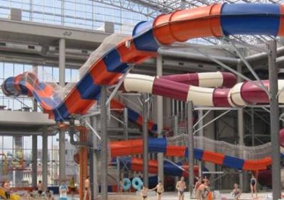 China Funny Outdoor Water Play Equipment Blaster Slide Long For Large Aqua Amusement Park for sale