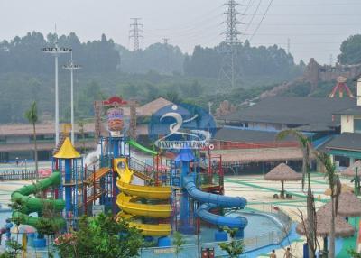 China Indoor / Outdoor Large Aqua Playground With Bucket Water Playground Equipment for sale