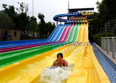 China Long Competition Huge Fiberglass Water Slides with 4 Lane / 6 Lane / Multi Lane for sale