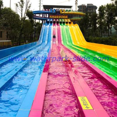 China Colorful Aqua Water Park Slides Racing Water Slide Red / Yellow / Green / Blue for sale