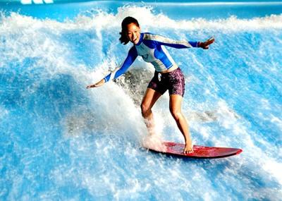 China Attractive Flowrider Surf Machine Water Ride , Waterproof Single Flow Ride for sale