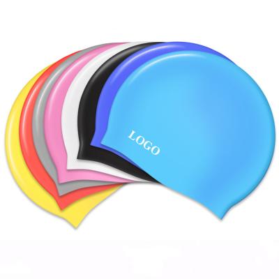 China Customizable Pure Color Swimming Cap Factory Direct Selling LOGOUnisex Silicone Swim Cap Adult Swimming Caps for sale