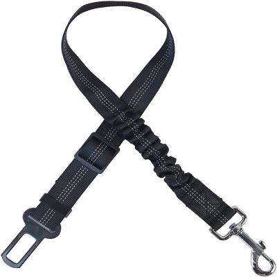 China Reflective Buffer Stretch Safety Belt Traction Rope Dog Safety Rope Pet Car Seat Belt for sale