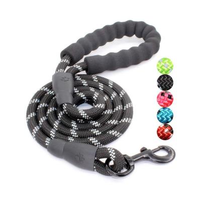 China Durable Durable Nylon Pet Leash Strong Dog Leash With Comfortable Padded Handle And Heavy Pre-Considered Thick Leash for sale