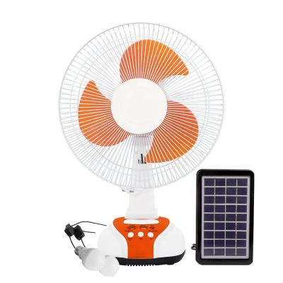 China Fold yes Porsolar 12 inch rechargeable solar table fan for sale