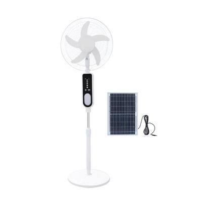 China Fold Yes PortableHigh Quality 16 Inch With Lifepo4 Panel Battery BLDC Motor Solar Powered Fans For Home Solar Standing Fan for sale