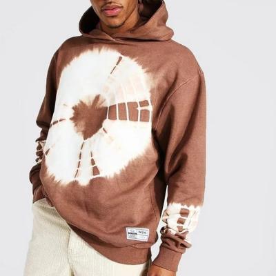 China Autumn Printed Fashion 100% Cotton Anti-Shrink Sleeve Long Thick Casual Mens Tie Dye Hoodies Men for sale