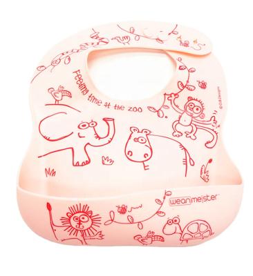 China 100% Custom Food Grade Silicone Antibacterial Lightweight Waterproof Baby Bibs for sale