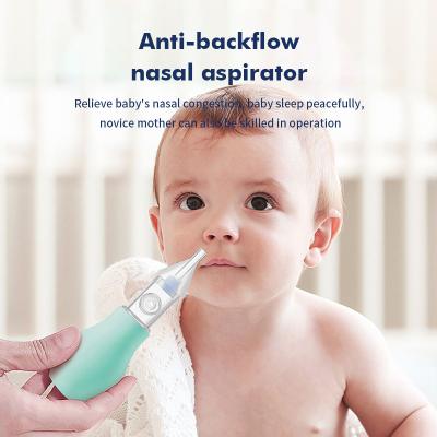 China Eco-friendly Portable Baby Cleaner Reusable Soft Silicone Nose Vacuum Safety Nasal Aspirator for sale