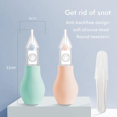 China Wholesale Soft Mucus Cleaner Soft Silicone Manual Nose Vacuum Customization BPA Nasal Aspirator Eco-friendly Baby for sale