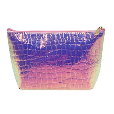 China Fashion Colorful Holographic Makeup Bag Travel Cosmetic Bag Makeup Organizer Bag For Women for sale