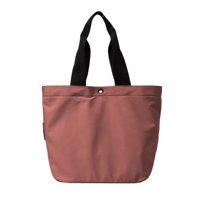 China Simple Style Reusable Custom Shopping Bags With Durable Lightweight Nylon Handle Shopping Tote for sale