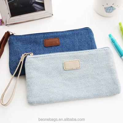 China Wholesale custom smiggle pencil pouch bag denim pencil case logo lapel smiggle pencil case pencil pouch bag denim pencil case for sale