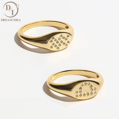 China 2022 New Trendy Zodiac Ring Micro Zircon Filled 14K Gold Plated Women Fashion Zodiac Wedding Ring Jewelry Wholesale for sale